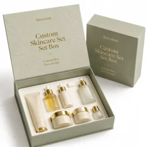 Custom Magnetic Cosmetic Gift Box for Skincare Serum Set, Supplier
