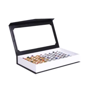 Custom Magnetic Jewelry Storage Gift Box Recycled Materials Sponge Lining for Multiple Rings Holder Display Trays Convenient