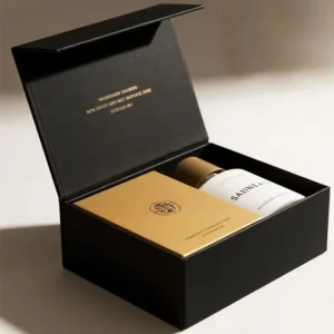 Custom Magnetic Perfume Gift Box with Sponge Liner for Cosmetics and Skin Care Serum