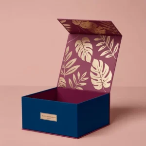 Custom Magnetic Rigid Cardboard Gift Box for Cosmetics, Recyclable
