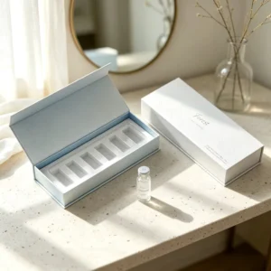 Custom Magnetic Vial Box with Plastic Tray, Cardboard Flip-Top for Peptide Serum Packaging