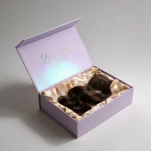 Custom Magnetic Wig Box with Rigid Structure, Matte Finish and Anti-Collision Lining for Hair Product Gift Packaging