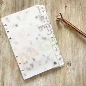Custom Marble 12 Monthly Paper Tab Dividers Paper Laminated Script Tabbed Planner Agenda Divider