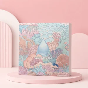 Custom Marine Style Pastel Printed Rigid Paper Gift Box for Beauty Product Gift Sets
