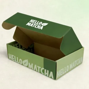 Custom Matcha Mailer Box, Food Grade Paper, Tea Bags, Cookies, and Baked Snacks