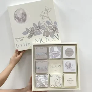 Custom Mid-Autumn Festival Mooncake Packaging Box with Rabbit Moon Pattern