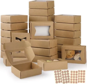 Custom Mini Kraft Paper Gift Boxes with Window