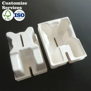 Custom Molded Bagasse Paper Pulp Insert Tray for Robot Packaging