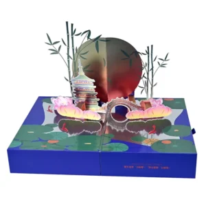 Custom Mooncake Gift Packaging Box with 3D Design Service