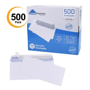 Custom OEM White Paper #10 Security Self-Seal Business Letter Mailing Envelopes, Peel-and-Seal
