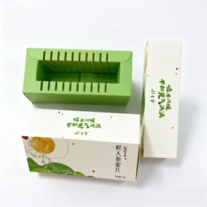 Custom OEM White and Green Printed Slide Box with Inner Card Slot Insert and Logo