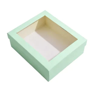 Custom Offset-Printed Transparent Art Paper Gift Packaging Box with Window, Vintage, Portable, Waterproof, Reusable