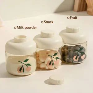 Custom Outdoor Portable Toddler Snack Food Storage Leak-Proof Fruit Box Baby Milk Powder Dispenser Formula Container Box
