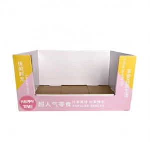 Custom PDQ Corrugated Paper Display Boxes for Supermarket Food Display, Recyclable, Eco-Friendly, Custom Color/Size