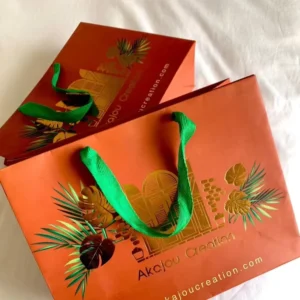 Custom Packing Craft Shopping White Cardboard Paper Bag Print logo Packaging Paper Gift Bags