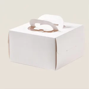 Custom Paper Cake Box with Handles and Window