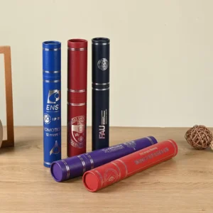 Custom Paper Canister Kraft Paper Tube Packaging A4 Paper Graduation Diploma Certificate Scroll Holder