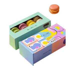 Custom Paper Dessert Box with Window, Recycled Materials and Glossy Lamination