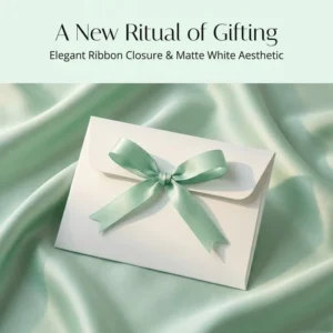 Custom Paper Flat Folding Coated Paper Envelopes Packing With Ribbon