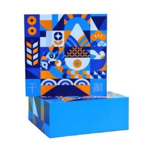 Custom Paper Food Packaging Mooncake Box with Holder Insert