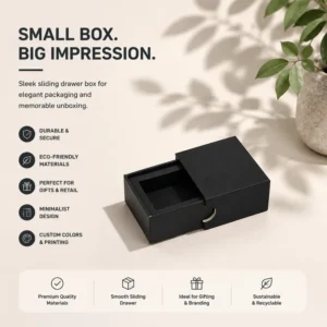 Custom Paper Gift Case Rigid Cardboard Jewelry Box with Ribbon Handle and Magnetic Closure