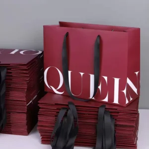 Custom Paper Shopping Bag for Clothing and Gifts