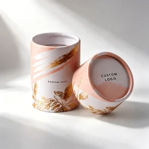 Custom Paper Tube Packaging Eco Friendly Cardboard Tube with Floral Print for Perfume Fragrance Packaging