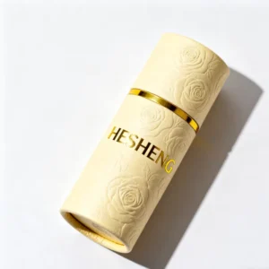 Custom Paper Tube Packaging for Perfume and Essential Oil Bottles with Hot Stamping Logo
