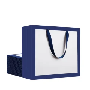 Custom Pattern Biodegradable White Card Paper Bags for Organization and Daily Use