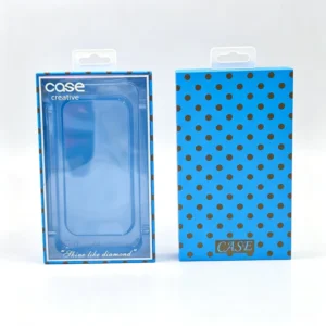 Custom Phone Case Retail Packaging Box with Hang Tab and Clear Blister Window