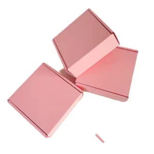 Custom Pink Corrugated Paper Jewelry Gift Box