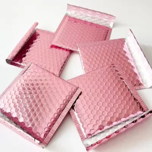 Custom Pink Poly Mailing Bag Padded Paper Envelope Plastic Bubble Mailer for Shipping