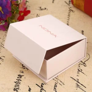 Custom Pink Rigid Paper Box and Paper Bag Set With Hot Stamping Magnetic Closure and Windows For Clothing and Shoes