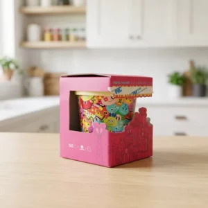 Custom Portable Paper Gift Box with PVC Window and Window Pattern
