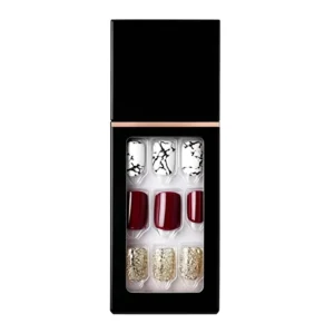 Custom Portable Rigid Paper Box with Window and Gold Foil Stamping
