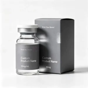 Op maat gemaakte Premium Enkel Vial 3ml Peptide Verpakkingsdozen Holografische Papieren Doos met Gratis Ontwerp Waterdichte Vinyl Labels