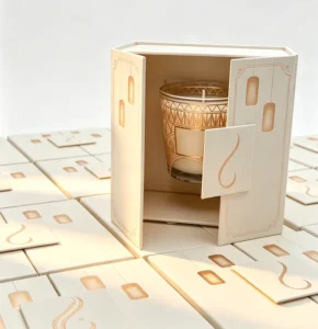 Custom Print Double Door Aromatherapy Scented Candle Rigid Gift Box