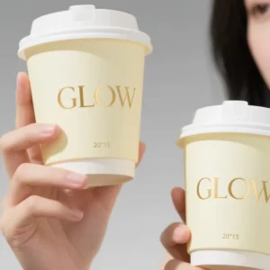 Custom Print Logo Biodegradable 8 12 Oz Take Away Cup for Cafe Hot Drink To Go Double Wall Disposable Paper Coffee Cup With Lid