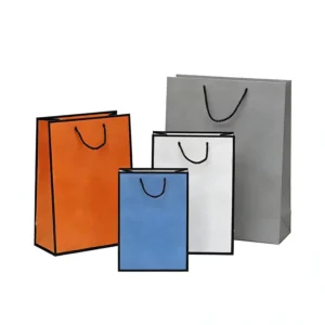 Custom Print Multi Color Shopping Bags Eco Friendly Retail Clothing Gift No Waist Paper Bags For Holiday Birthday Gift