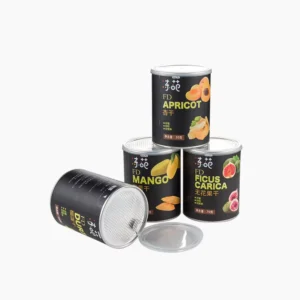 Custom Print Snack Packaging Cardboard Can Airtight Food Packaging Paper Tube Instant Food Packaging Paper Canister for Jalebis