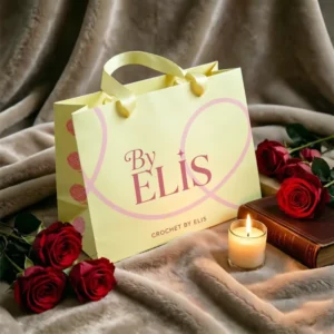 Custom Printed Beige Gift Paper Bag for Clothing and Gifts, Custom Logo, Small Business