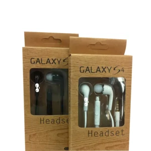 Custom Printed Black 18pt Brown Kraft Earphone Packaging Box with Blister Insert