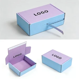 Custom Printed Black Gift Mailer Carton Kraft Paper Cardboard Small Packaging E Flute Corrugated Box