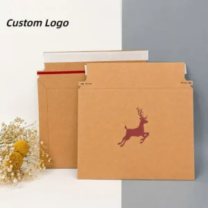 Custom Printed Business Envelope Kraft Paper Self Adhesive Shipping Bags with Zipper Recycled Materials Protective Packaging