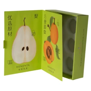 Custom Printed Cardboard Gift Box with Embossing, Sponge Lining, Recyclable Food Packaging for Sugar and Fruits with Logo