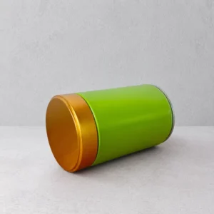 Custom Printed Cardboard Paper Tube Canister with Metal Lid for Protein Powder Collagen Packaging