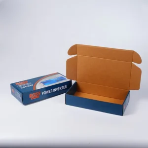 Custom Printed Corrugated Cardboard Retail Display Box with Euro Hole Hanging Tab Manufacturer