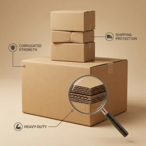 Custom Printed Corrugated Kraft Paper Carton Boxes for Retail Products and Electronics Shipping