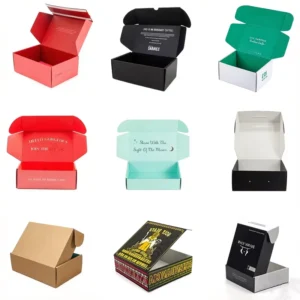 Custom Printed Corrugated Mailer Box With Logo For Wig Packaging Clothing Apparel Shipping E-commerce Retail Packaging Box