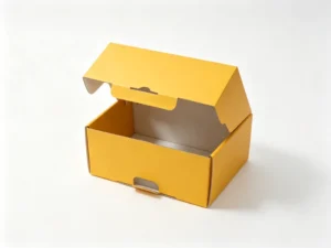Custom Printed Corrugated Mailer Box with Handle Cutout Foldable Tuck-In Design for Shipping and Gift Packaging